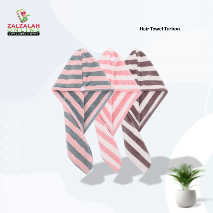 Hair Towel Turban - HTT1514Pink