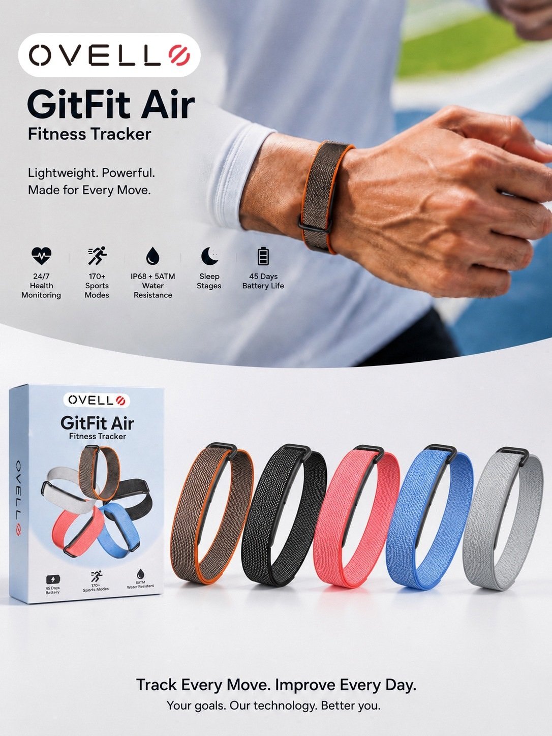  OVELL GitFit Air Fitness Tracker 47:124