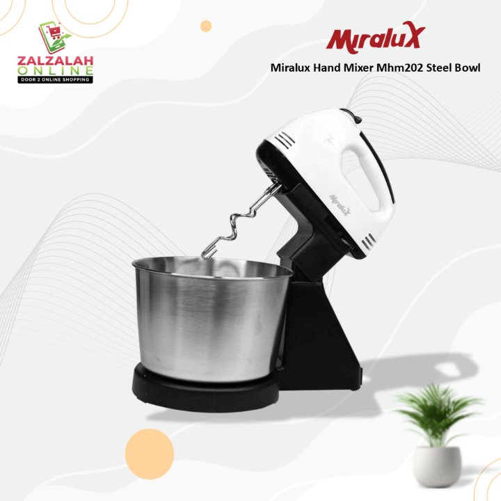 Miralux Hand Mixer Mhm202 Steel Bowl
